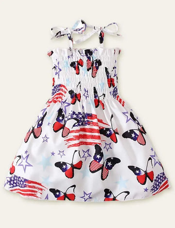 Independence Day Star Heart Printed Dress - Mini Taylor